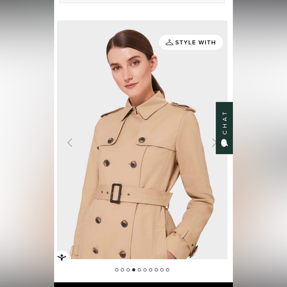 Hobbs London Sofia Trench Coat in Mocha